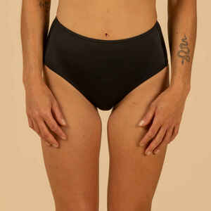 Bikini-Hose Surfen Damen hoher Taillenbund Romi schwarz