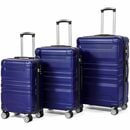 Bild 1 von LBF Trolleyset Hartschalen-Handgepäck Koffer 3-teiliges Set M/L/XL, 4 Rollen, (Set, 3 tlg), mit TSA-Schloss und Universalrad Erweiterbar Seitengriff blau