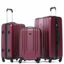 Bild 1 von FERGÉ Kofferset Marseille, Hartschale 3-teilig Reisekoffer mit 4 Rollen, Hartschalenkoffer (3 tlg., Gr. M, L und XL) Trolley-Set Rollkoffer, Koffer-Set mit integriertem Zahlenschloss burgundy