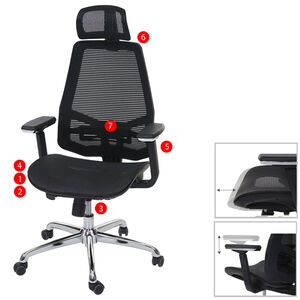 Bürostuhl MCW-A58, Schreibtischstuhl, Sliding-Funktion Stoff/Textil ISO9001 ~ schwarz/schwarz