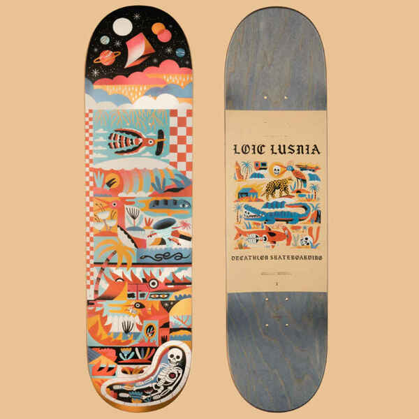 Bild 1 von Skateboard-Deck 8.25" - DK500 Ahorn Popsicle Grafik von Loic Lusnia