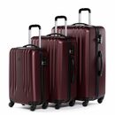 Bild 2 von FERGÉ Kofferset Marseille, Hartschale 3-teilig Reisekoffer mit 4 Rollen, Hartschalenkoffer (3 tlg., Gr. M, L und XL) Trolley-Set Rollkoffer, Koffer-Set mit integriertem Zahlenschloss burgundy