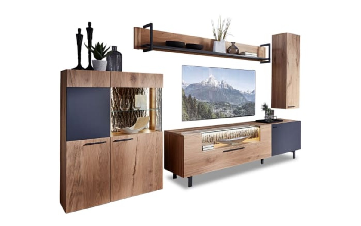 Bild 1 von Mondo - Wohnwand Sorella in Salzkammergut Alteiche natur gebürstet furniert