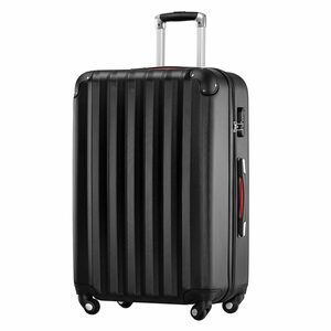 *KOFFER-BARON* Koffer Reisekoffer Hartschalenkoffer Basic Reisegepäck ABS, schwarz