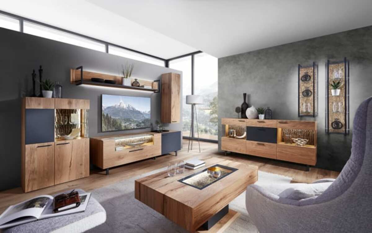 Bild 3 von Mondo - Wohnwand Sorella in Salzkammergut Alteiche natur gebürstet furniert