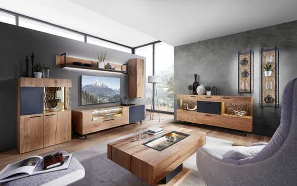 Bild 3 von Mondo - Wohnwand Sorella in Salzkammergut Alteiche natur gebürstet furniert