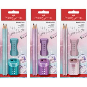 Faber Castell - Sparkle Set - Bleistifte, Spitzdose, Radierer - 1 St&uuml;ck