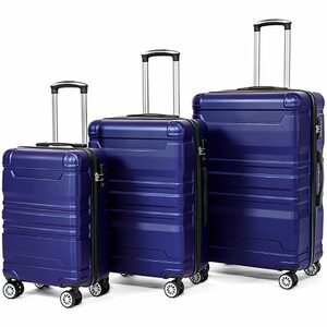 DOTMALL Business-Koffer 3-teiliges Hartschalen-Handgepäck-Set mit TSA-Schloss und Universalrad