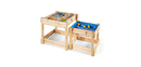 Bild 1 von Sand- und Wassertisch Sandy Bay, Outdoor-Spieltisch für Kinder aus Holz, 2er Set, natur