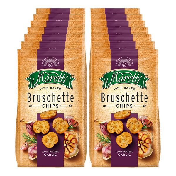Bild 1 von Maretti Bruschette Chips Knoblauch 150 g, 14er Pack