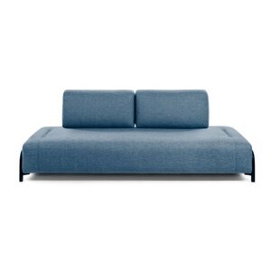 Kave Home Sofa 3-Sitzer COMPO blau - Ohne Armlehnen und Tablett - Rückenpolster abnehmbar - Schaumstoff - Acrylfasern - gepolstert