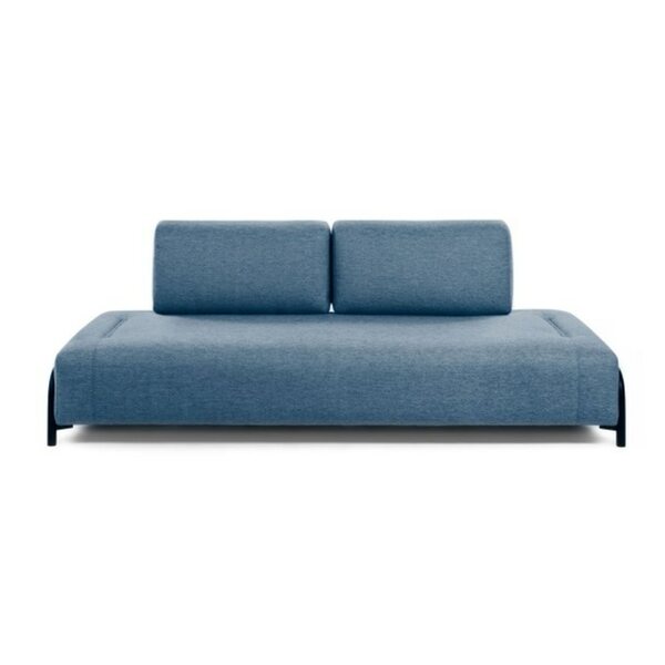 Bild 1 von Kave Home Sofa 3-Sitzer COMPO blau - Ohne Armlehnen und Tablett - Rückenpolster abnehmbar - Schaumstoff - Acrylfasern - gepolstert
