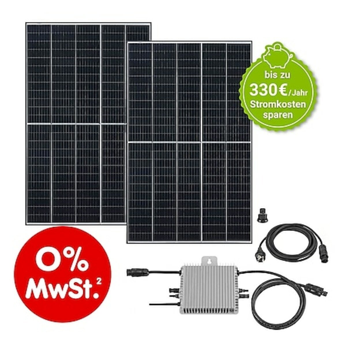 Juskys Balkonkraftwerk 600W Solaranlage Komplettset Photovoltaik Anlage ...