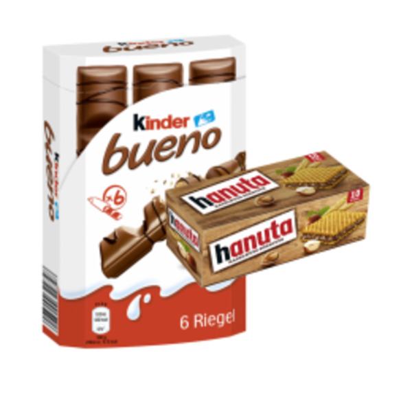 Bild 1 von Hanuta 10er, Kinder Country 9er, Kinder Bueno 6er oder Duplo Chocnut 5er