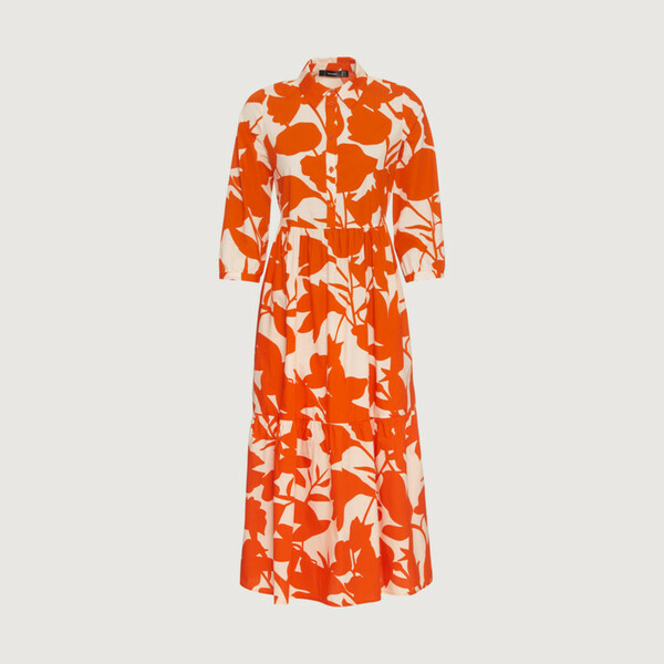 Bild 1 von Wadenlanges Blusenkleid aus Baumwollpopelin mit Floraldruck