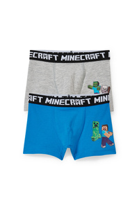 C&A Multipack 2er-Minecraft-Boxershorts, Blau, Größe: 110-116