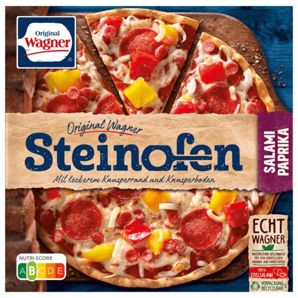 Bild 1 von Original Wagner Steinofen Pizza Salami Paprika tiefgefroren 340g