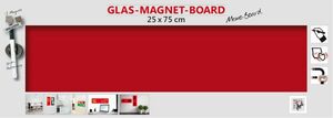 The Wall Glas- Magnetboard bordeaux 75 x 25 cm