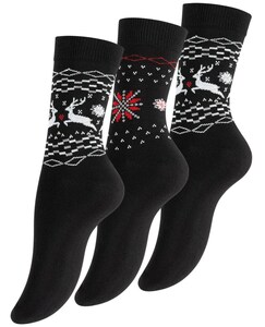 Yenita® Socken 6 Paar mit Norwegermuster
