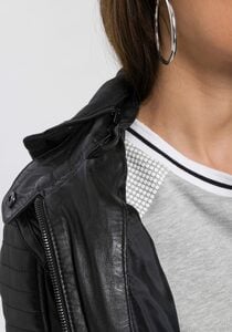 ALPENBLITZ Lederjacke Singapur im Biker-Look mit abnehmbarer Kapuze