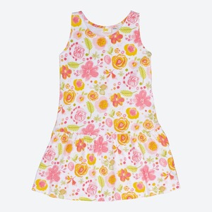Kinder-Mädchen-Kleid mit Blumenmuster
