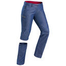 Bild 1 von Zip-Off-Hose Damen Backpacking - Travel 100 jeansblau