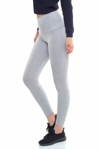 Bongual Highwaist Leggings Damen Feinstrick Thermoleggins warm aus Baumwolle-mix Thermohose