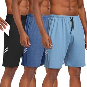 Runhit 3er Pack Herren Laufhose Kurze mit TascheSchnelltrock