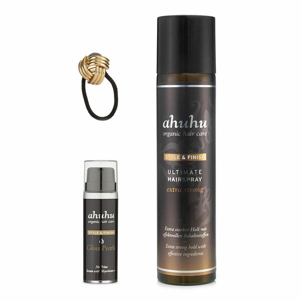 Bild 1 von ahuhu organic hair care Hairspray 300ml Gloss Pearls 15ml Haargummi