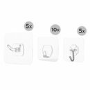 Bild 1 von S-FIXX® Ultra Hooks Universalhaken Kleben statt Bohren 3 verschiedene Arten 20 Stück