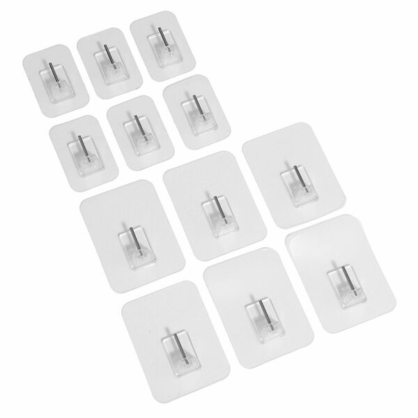 Bild 1 von S-FIXX® Ultra Hooks Scheibengardinen- Haken 6x große, 6x kleine universell einsetzbar