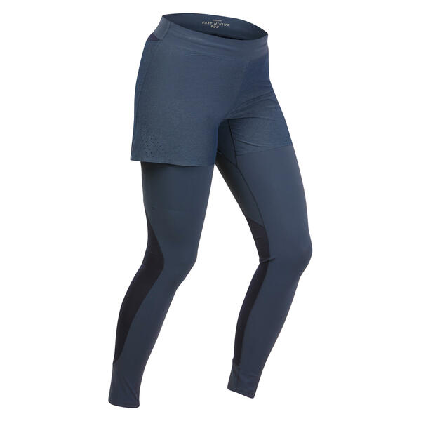 Bild 1 von Leggings mit Shorts Speed Hiking Wandern FH900 ultraleicht Damen blau