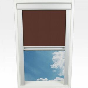 Bella Casa, Dachfensterrollo Verdunklung, 116 x 61,3 cm (Höhe x Breite), braun/silber