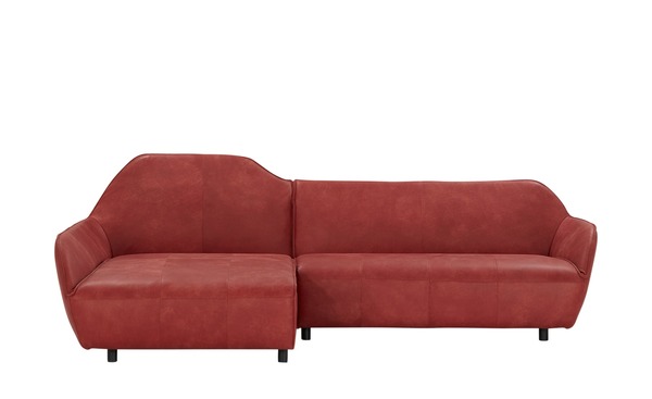 Bild 1 von hülsta Sofa Ecksofa Leder  HS 480 rot Maße (cm): B: 278 H: 85 T: 164 Polstermöbel