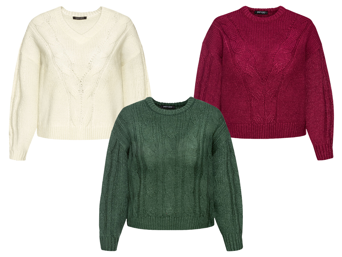 Bild 1 von esmara® Damen Grobstrick-Pullover mit Zopfstrickmuster