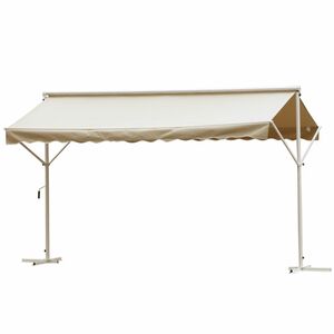 Outsunny Standmarkise Creme 3,95x2,94m