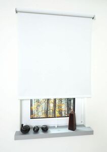 Bella Casa Rollo, Mittelzugrollo Uni Verdunkelung, 92 x 180 cm, weiß