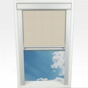 Bella Casa, Dachfensterrollo Verdunklung, 74 x 61,3 cm (Höhe x Breite), beige/silber
