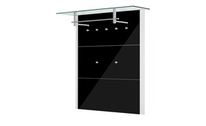 Wohnwert Garderobe  Intro schwarz Maße (cm): B: 112 H: 117 T: 32,5 Garderoben & Kleiderstangen