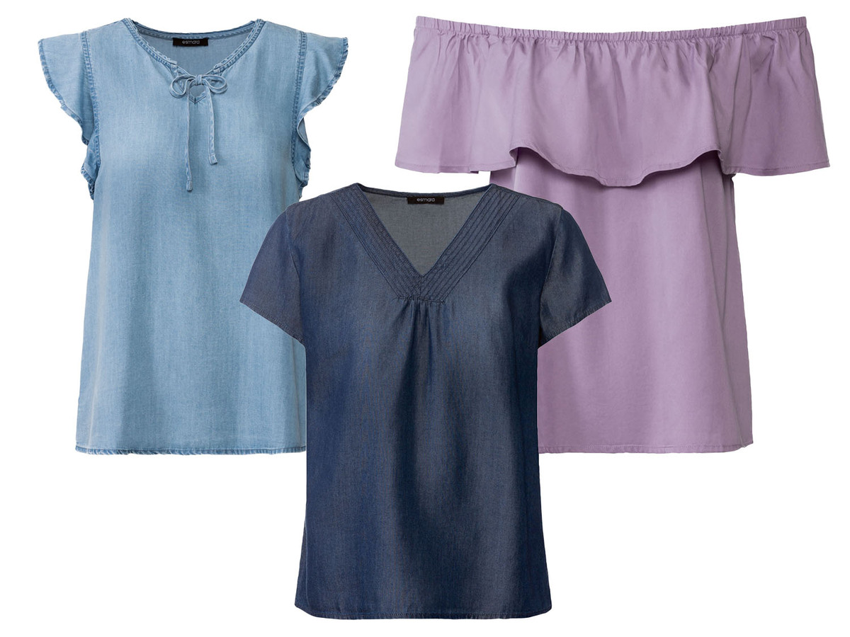 Bild 1 von esmara® Damen Bluse, leger geschnitten, mit Fasern natürlichen Ursprungs