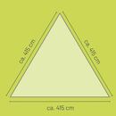 Bild 4 von Sonnensegel Dreieckig 415x415x415cm Anthrazit, 100% Polyester, Gewicht: ca. 1,80kg
