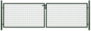 Bild 1 von TETZNER & JENTZSCH - Metall Doppeltor B4000 x H1200 mm inkl. Pfosten + Beschlägen RAL7016 anthrazit