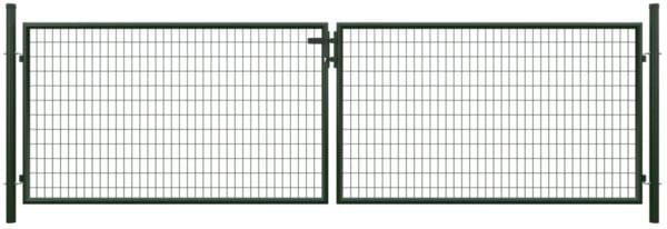 Bild 1 von TETZNER & JENTZSCH - Metall Doppeltor B4000 x H1200 mm inkl. Pfosten + Beschlägen RAL7016 anthrazit