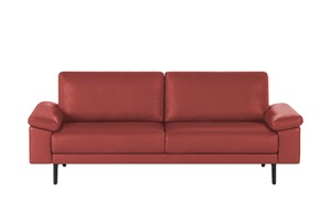 hülsta Sofa Sofabank aus Leder  HS 450 rot Maße (cm): B: 218 H: 85 T: 95 Polstermöbel