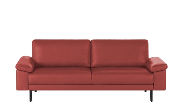 Bild 1 von hülsta Sofa Sofabank aus Leder  HS 450 rot Maße (cm): B: 218 H: 85 T: 95 Polstermöbel