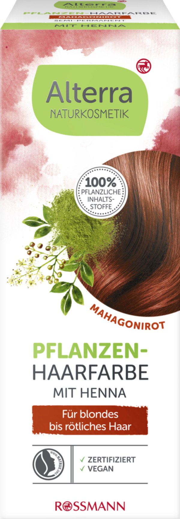 Bild 1 von Alterra NATURKOSMETIK Pflanzenhaarfarbe Mahagonirot