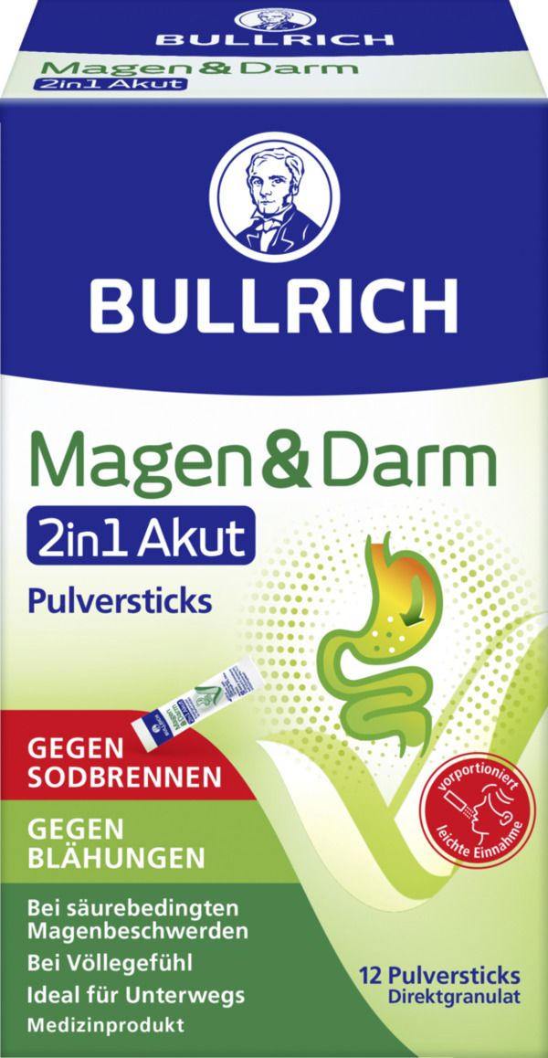 Bild 1 von Bullrich Magen & Darm 2in1 Akut Pulversticks
