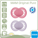 Bild 3 von MAM Schnuller Original Pure plain Silikon 6-16 Monate, pink/lila