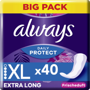 Always Daily Protect Slipeinlagen Extra Long mit Frischeduft Big Pack