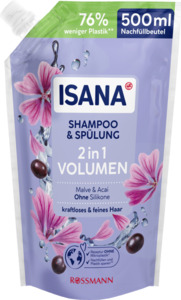 ISANA Shampoo & Spülung 2in1 Volumen Nachfüllbeutel